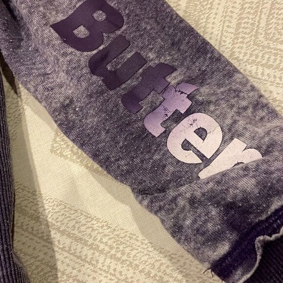 Butter Super Soft Girls Reversible Purple Emoji Sparkle Zip-up Sweatshirt - Picture 3 of 9